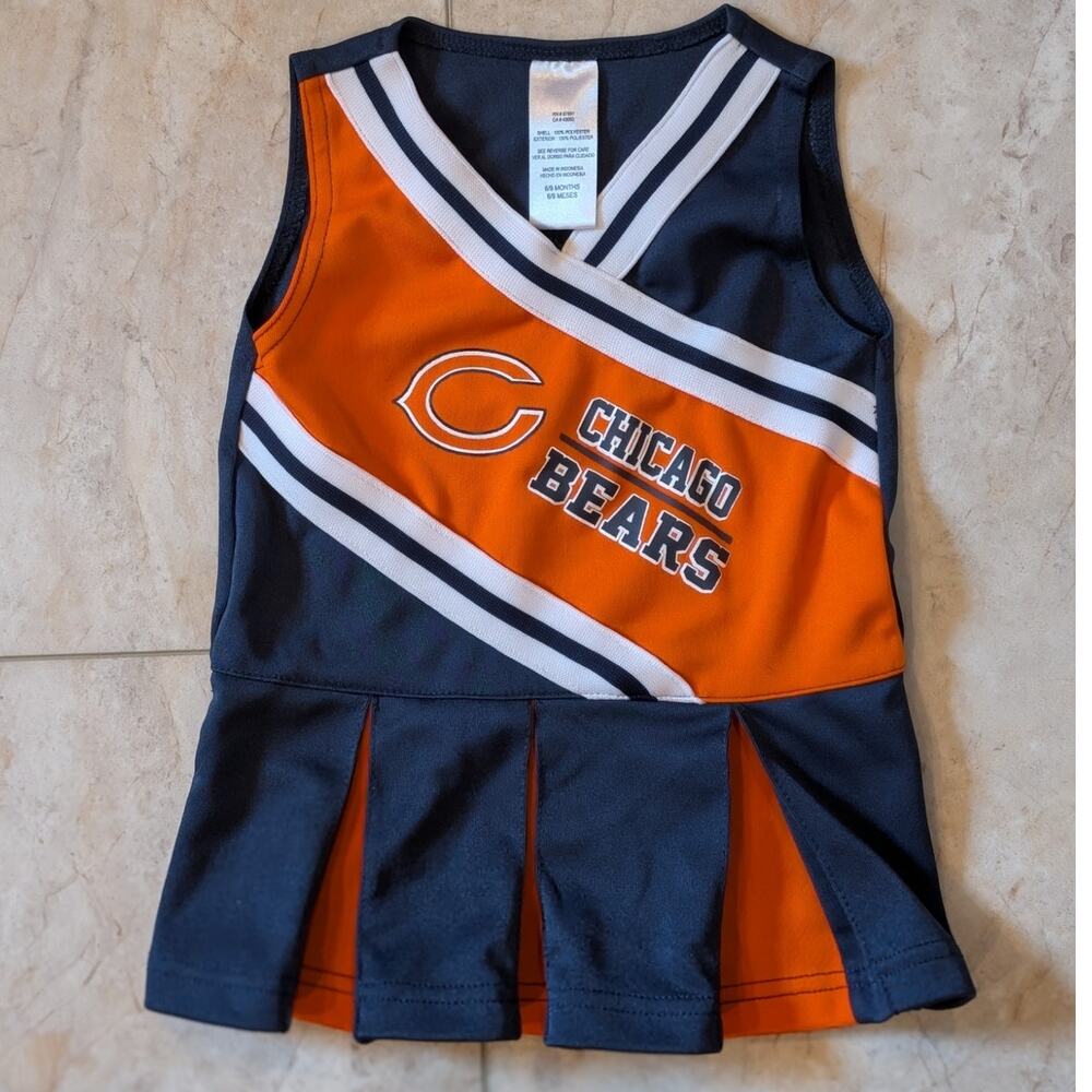 NFL Chicago Bears Cheerleader Outfit Baby Infant Girl 6-9 Month